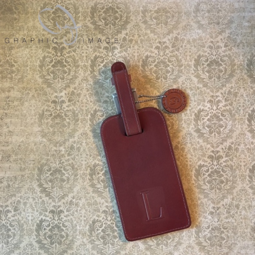 Graphic Image Luggage Tag-Traditional Leather
